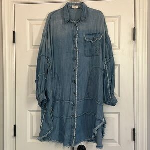 Easel size medium oversized denim shirt dress. Size medium.